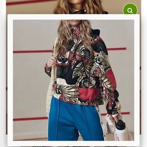 Free People Movement Wild and Free Printed Fleece Pullover Wildflower xsmall